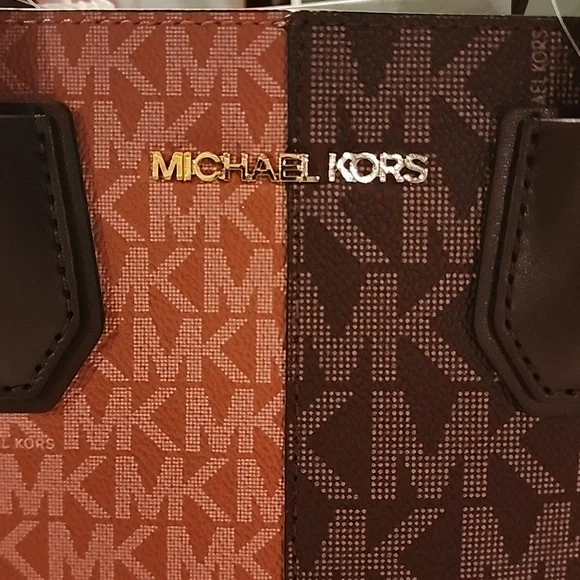 Michael Kors Two-Tone Dark Burgundy and Mauve mini crossbody satchel.NWT